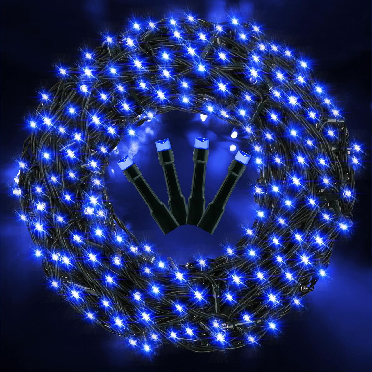 Blue Christmas Lights, 108Ft 300LED Halloween Lights Outdoor Waterproof, End-to-End Indoor Fairy Decorative Lights for Wedding, Party, Halloween Christmas Decor